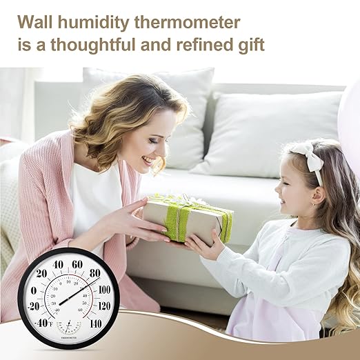 Indoor Outdoor Thermometer Wall Large Numbers Thermometer No Battery 10" - Image 5