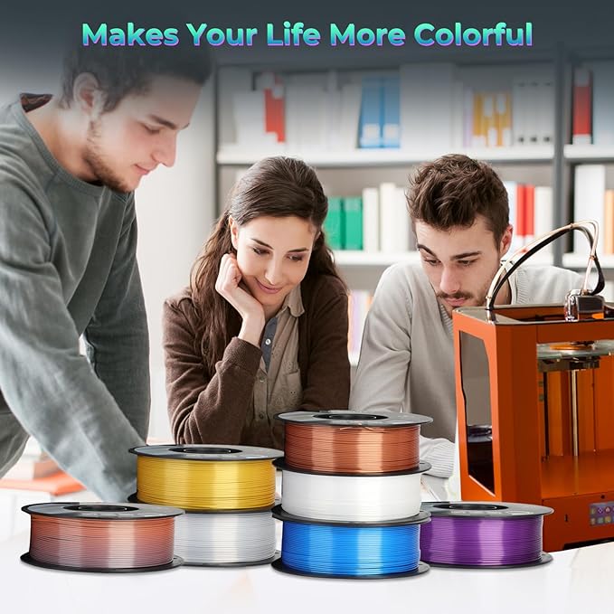 Creality Multi Color Silk PLA Filament, 3D Printer Filament 1.75mm, High Glossy - Image 5