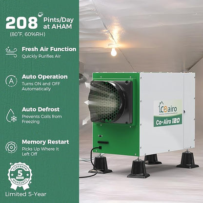 Whole House Dehumidifier 208 Pint, Crawl Space Dehumidifier - Image 4