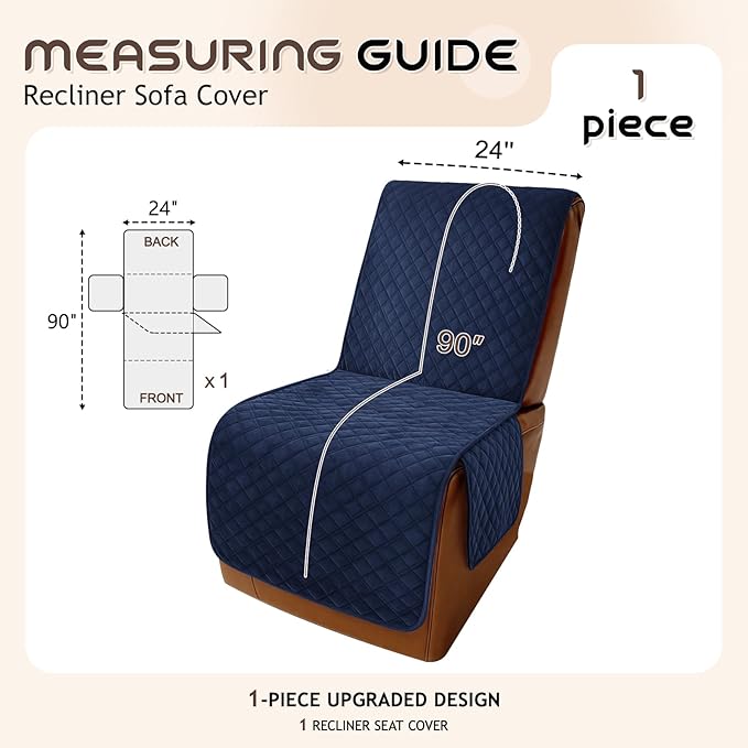 Arfntevss Waterproof Recliner Sectional Couch Covers - Image 5