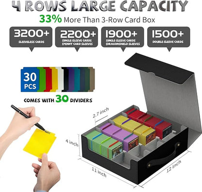 Trading Card Storage Box, MTG Deck Box, Card Storage Box, Bulk Card Storage - Image 5