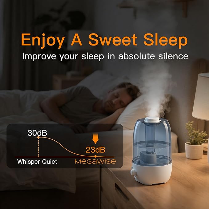 MEGAWISE Cool Mist Humidifier for Kid bedroom - Image 4
