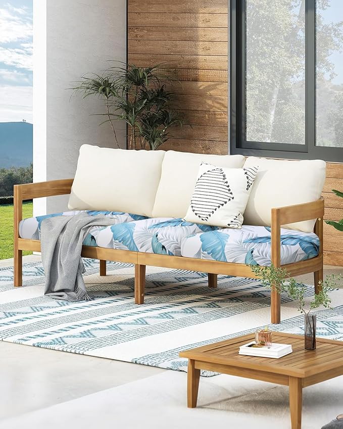 Fuloon Sofa Cushion Covers, Stretch Printed Seat Cushion Cover Couch Seat - Image 2