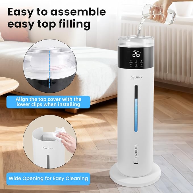 Large Humidifier for Bedroom, 8L/2.1Gal Ultrasonic Cool Mist, Remote control - Image 7