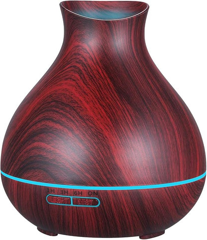 BZseed Aromatherapy Essential Oil Diffuser 550ml 12 Hours Wood Grain Aroma by BZseed+Diffuser