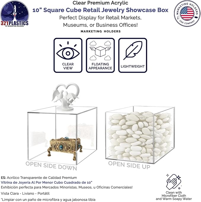 10" Acrylic Display Riser Box - Image 3