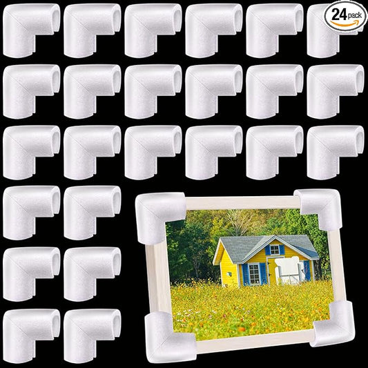 24 Pcs Foam Corner Protectors for Shipping, L-Shaped Edge Guards for TV Moving by Pwbarwq