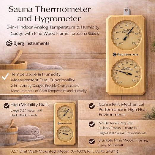 Sauna Thermometer and Hygrometer - Image 8