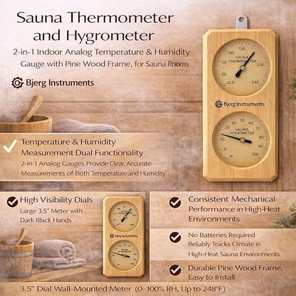 Sauna Thermometer and Hygrometer - Image 8