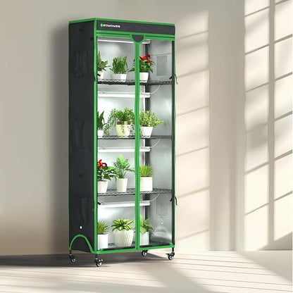 Indoor Greenhouse with Grow Light, 35.8" W x 17.8" D x 71.8" H, 5-Tier Plant - Image 8