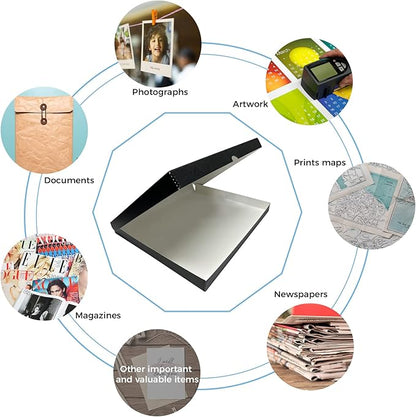 Lineco, Archival Folio Storage Box. Acid-Free, Metal Edge Boxboard, Clamshell - Image 6