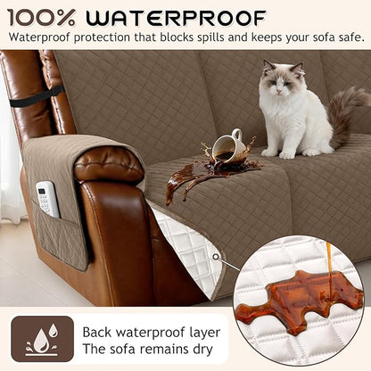 Arfntevss Waterproof Recliner Sectional Couch Covers - Image 2