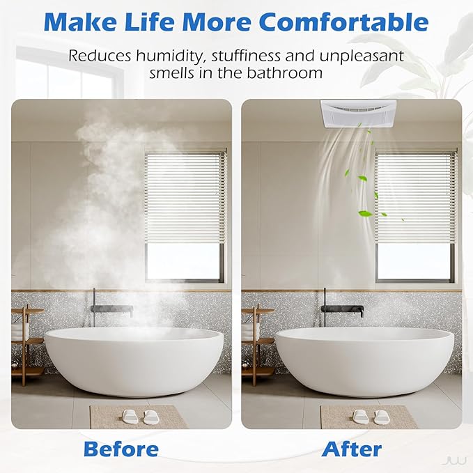 COSTWAY Bathroom Exhaust Fan, 110 CFM Ceiling Mount Exhaust Ventilation Fan - Image 7