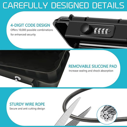 Security Case LockBox with Code, Portable Safe Box with Removable Chain - Image 5