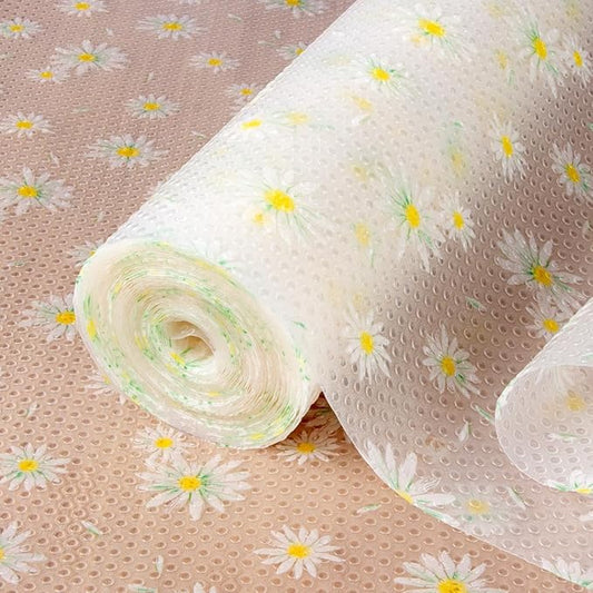 FEXIA Shelf Liner 17.5 Inch x 20 FT Daisy Non Slip Waterproof Cabinet and by FEXIA