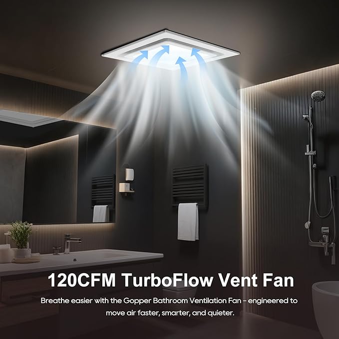 12" Ultra Quiet Bathroom Exhaust Fan - Image 2