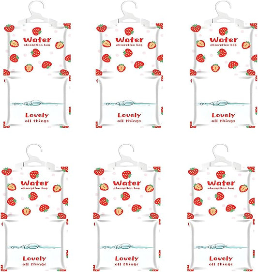6 Pack Moisture Absorber Hanging Bags, Fragrance Free Humidity Packs, Hanging by NICOLEKAY
