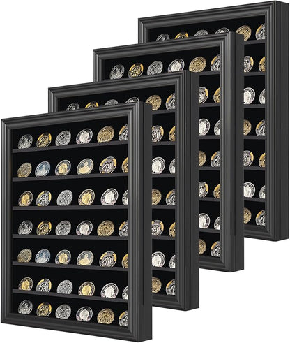 Jinchuan Military Challenge Coin Display Case 4 Pack Lockable Cabinet Rack by Jinchuan