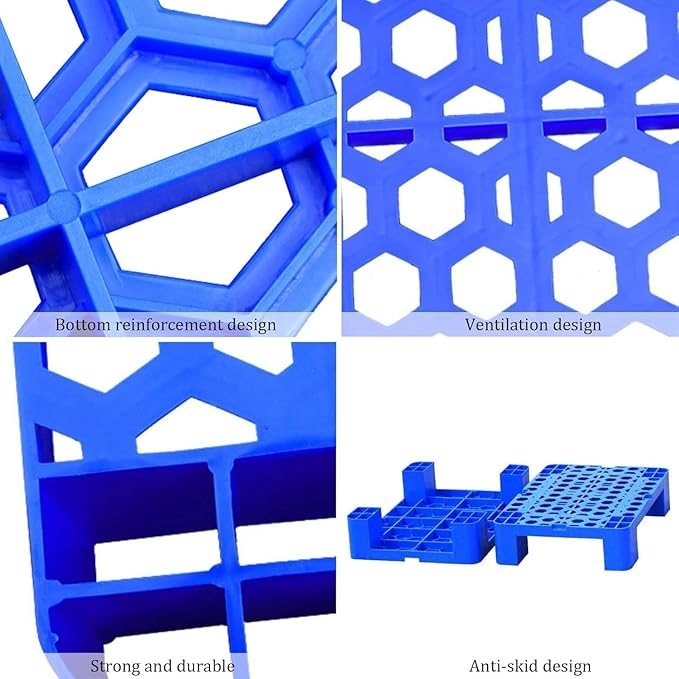 LNNW Plastic Pallet, Storage Rack, Waterproof Sturdy Grill, Moisture Barrier - Image 4