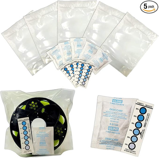 3D Printer Filament Storage Kit Includes: 5 Resealable Nylon/LDPE Gusseted by NetSellsIt