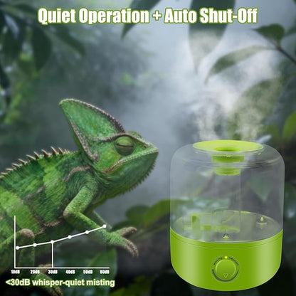 Terrarium Humidifier 2.5L – Top-Fill Ultrasonic Reptile Mister System, - Image 7
