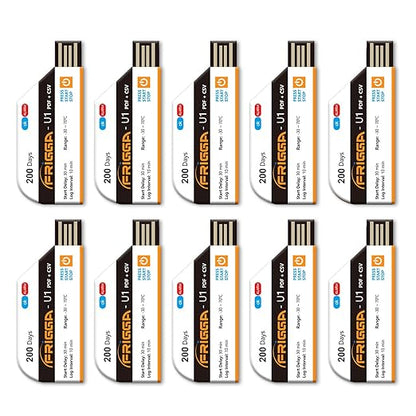 Frigga 10 Pack Temperature Data Logger Disposable Temperature Recorder 28800 by Frigga