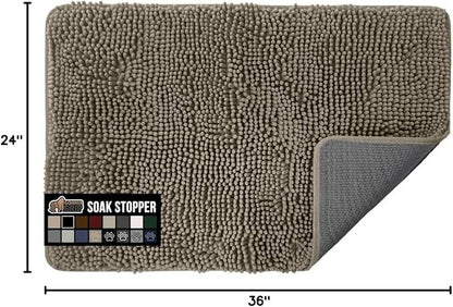 GORILLA GRIP SOAKSTOPPER Dog Door Mat, 36x24 Machine Washable Rug Absorbent - Image 2