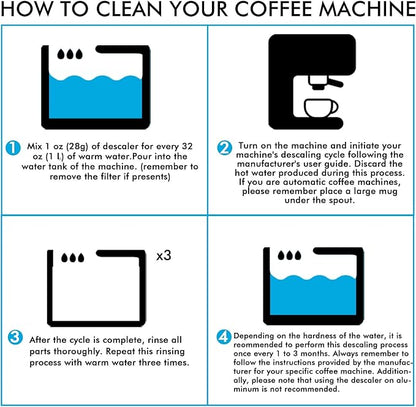 Descaling Powder Solution Removes Scale and Build-Up, Automatic Coffee Pots & - Image 7