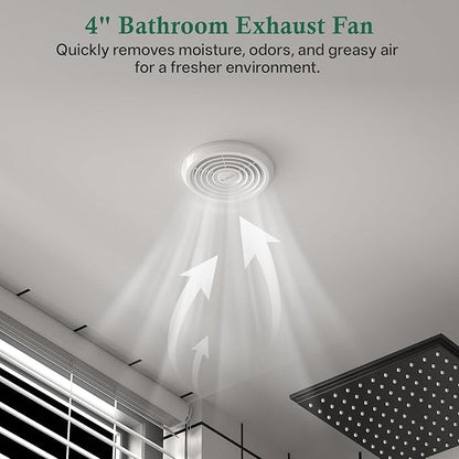 4" Bathroom Exhaust Fan, 1.0 Sones Ideal Ventilation - Image 2