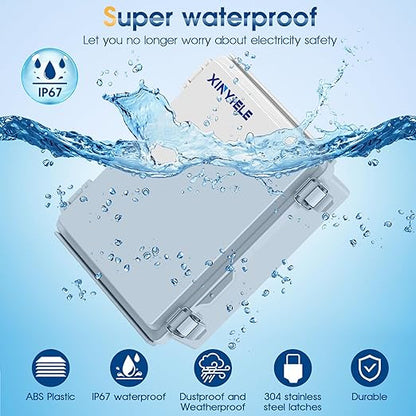 Waterproof Outdoor Project ABS Plastic Junction Box IP67 Weatherproof Dustproof - Image 2
