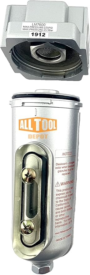 1/2" NPT Heavy Duty Compressed Air In Line Filter Desiccant Dryer Moisture - Image 5