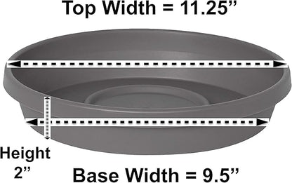 Bloem Terra Resin Saucer Tray: 9.25" Bottom Width - Image 2