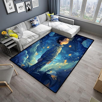 Floor Covering, Star Boy Pattern Printing Foldable Area Rugs Fade Resistant - Image 2