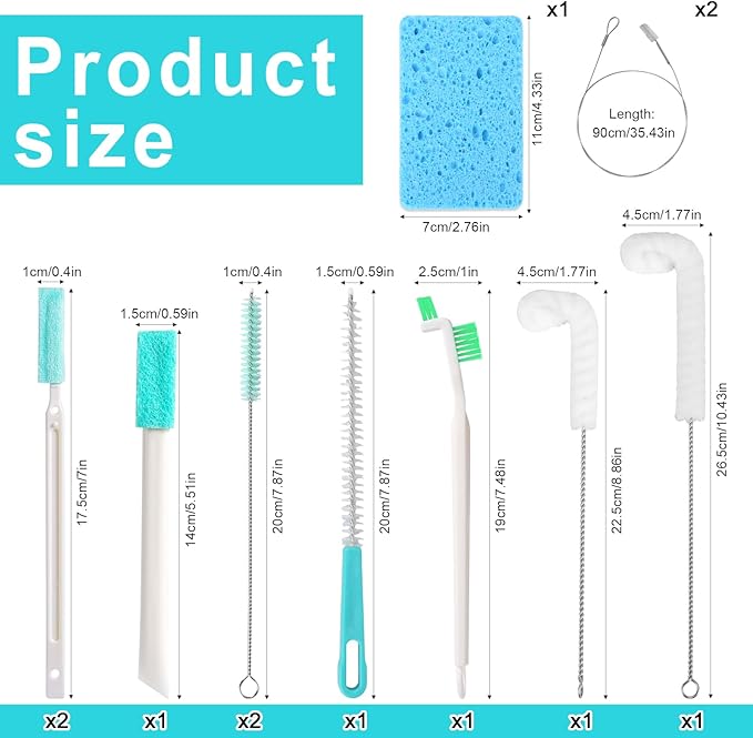 12pcs Ice Maker Cleaning Brush Set - Image 2