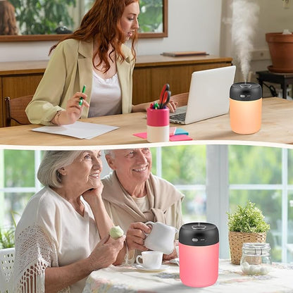 Portable Small Humidifier, 650ml Colorful Mini Humidifier - Image 5