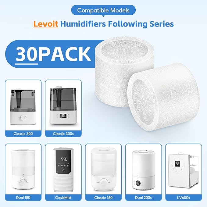 30-Pack Top Fill Humidifier Replacement Filters - Image 2