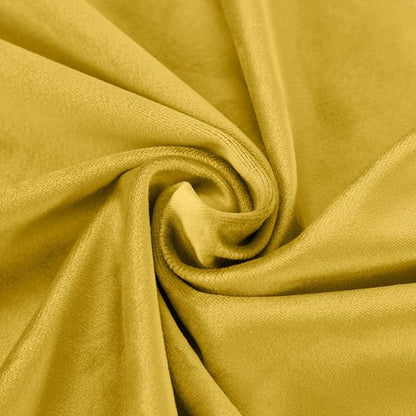 ChadMade Blackout Lined Premium Velvet Curtain Yellow 84Wx72L Inch, Eyelet - Image 6