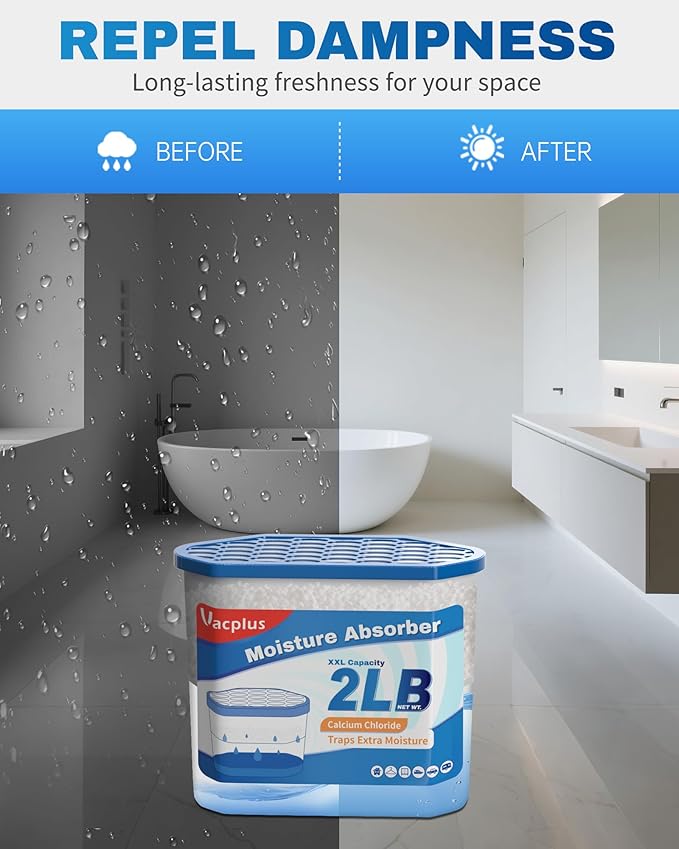 Vacplus Moisture Absorber Buckets – Large Capacity Dehumidifier and Humidity - Image 3