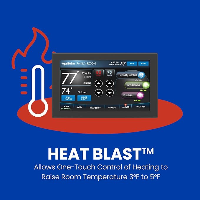 AprilAire 8920W Wi-Fi Programmable Color Touchscreen Thermostat - Image 5