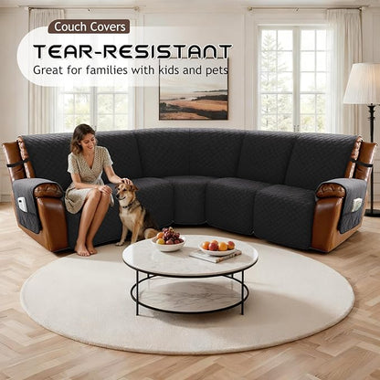 Arfntevss Waterproof Recliner Sectional Couch Covers - Image 7