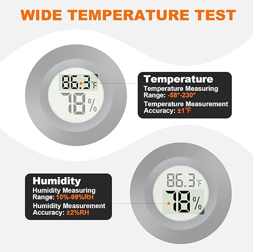2 Pack Mini Hygrometer Thermometer Gauge Indoor/Outdoor Digital LCD Monitor - Image 3