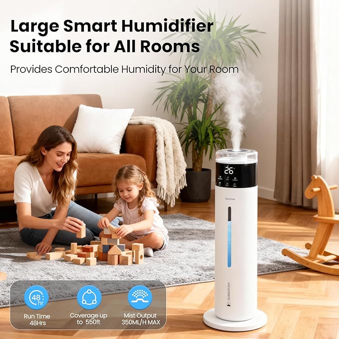 Large Humidifier for Bedroom, 8L/2.1Gal Ultrasonic Cool Mist, Remote control - Image 2