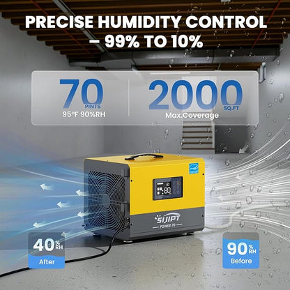 70 Pint Crawl Space Dehumidifier - Image 3