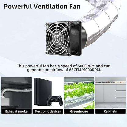 3.15" 12V Axial Exhaust Vent Fan - Image 5