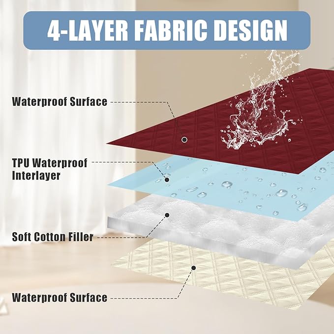 Smiry Waterproof Dog Bed Cover Pet Blanket, Soft Washable Dog Blanket - Image 3