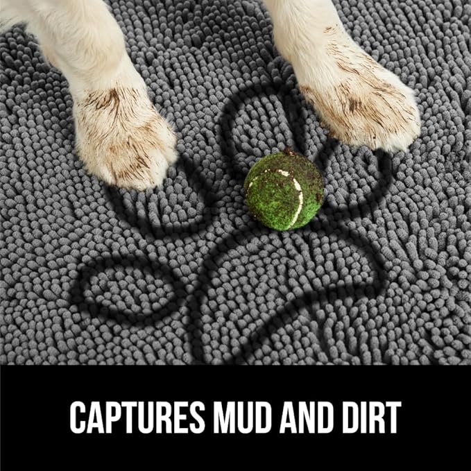 GORILLA GRIP SOAKSTOPPER Dog Door Mat, 36x24 Machine Washable Rug Absorbent - Image 3