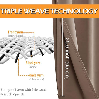 Hiasan RV Blackout Curtains for Bedroom, 52 x 30 Inches Long - Image 3