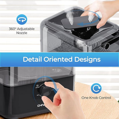 CHIVALZ Humidifiers for Bedroom, 6L Cool Mist Humidifiers for Baby Nursery - Image 7