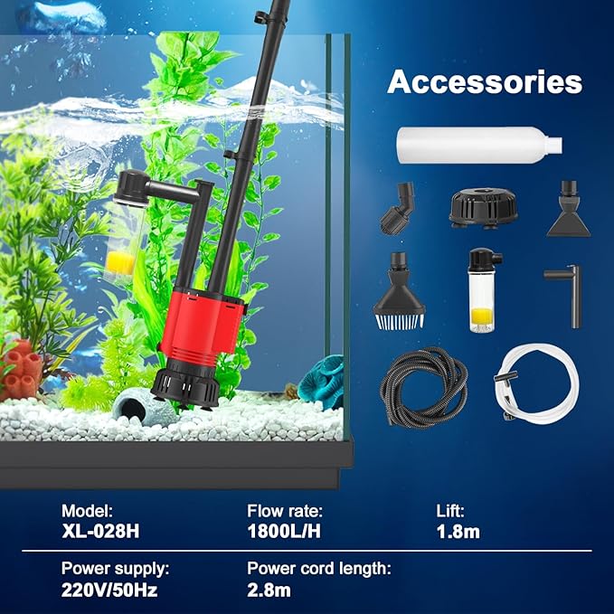 Electric Aquarium Gravel Cleaner Vacuum, Removable Water Changer, Automatic - Image 4