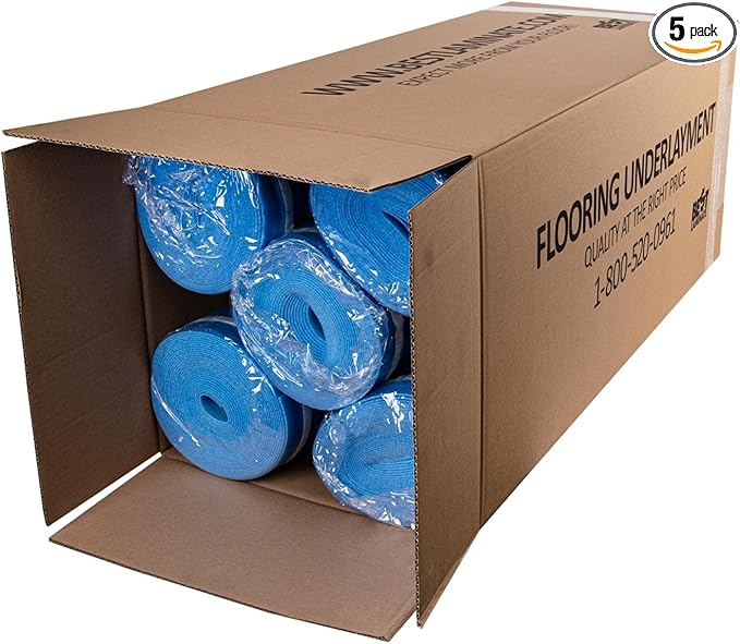 3in1 Vapor Barrier Flooring Underlayment w/Overlap and pre-Attached Tape Strip by Be%24t+Laminate